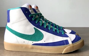 Nike Men's Blazer Mid ’77 By You - White Blue Green DA7564-991 US 11 - Excellent - Picture 1 of 10