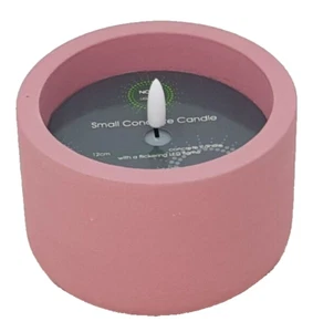 Noma Garden Indoor / Outdoor 12cm Pink Concrete LED Table Candle Light - Picture 1 of 2