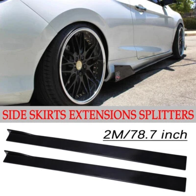 78.7" Car Side Skirts Extension Splitters Lip Body Kit For Toyota Corolla Camry - Image 1 of 4