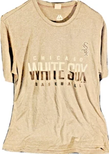 Majestic Brand MLB Chicago White Sox Baseball with Team Logo Gray T-Shirt Size S - Picture 1 of 3