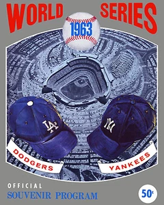 1963 World Series - ( Dodger Stadium) Program Poster - 8x10 Color Photo - Picture 1 of 1