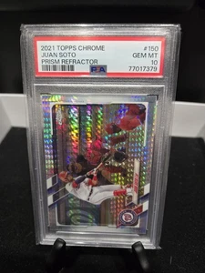 2021 Topps Chrome PRISM REFRACTOR Juan Soto - PSA 10 GEM MINT - Picture 1 of 1