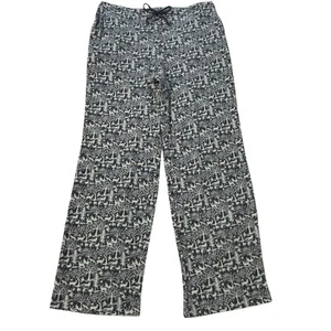 Pijama Talbots Mujer M Suave Acogedor Gris Estampado Ciervo Cordón Cintura Salón Pantalones - Imagen 1 de 7