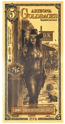 Arizona 5 Goldback 2025 *SERIE ALFA* (Lex et Ordo, Ley y Orden) *PREVENTA* Foto 1 de 4