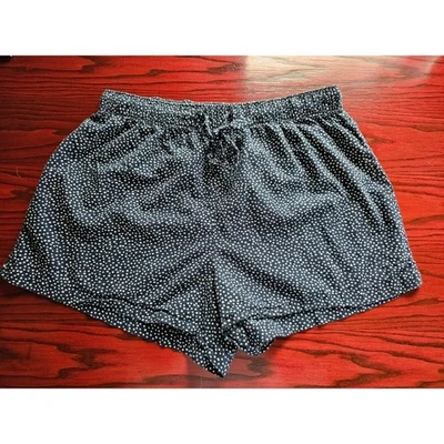 GapBody Navy Lounge Shorts Medium White Polka Dots Drawstring Waist - Image 1 of 3