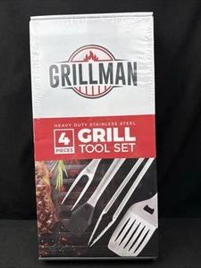 BBQ Grilling Tool Set! NEW/SEALED 4 Pc Gift Housewarming Stainless Steel - Picture 1 of 8