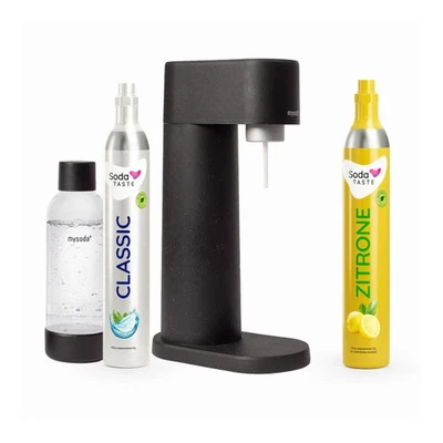 MySoda Woody Wassersprudler-Set Zitrone CO2-Zylinder & Flasche Design-Hit WoW - Bild 1 von 4