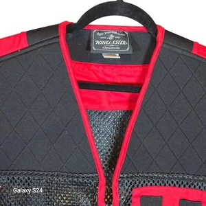 Winchester Shooting Vest Men's Large Black Red Mesh Pockets Padded Shoulder - Picture 1 of 6
