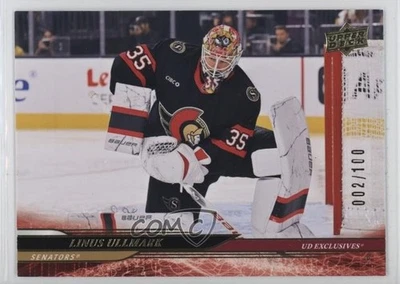2024-25 Upper Deck Extended Series Exclusives 2/100 Linus Ullmark #593 - Image 1 of 3