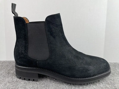 Polo Ralph Lauren Hombres 10 D Bryson Negro Gamuza Cuero Chelsea Botas NUEVAS Foto 1 de 4