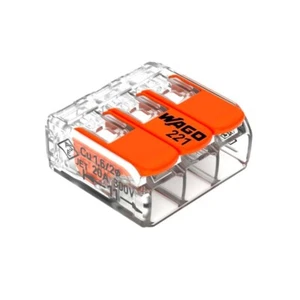 WAGO Klemmen 221-413 Steckklemme 3 Leiter 0,14-4mm² Verbindungsklemme COMPACT - Bild 1 von 4