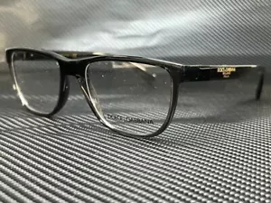 DOLCE & GABBANA DG5053 3257 Transparent Grey Rectangle Men's 56 mm Eyeglasses - Picture 1 of 4
