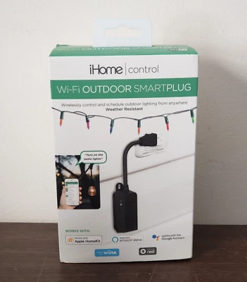 iHome iSP100 WiFi Smartplug Exterior Smart HomeKit Alexa Google Wink Nest Foto 1 de 4