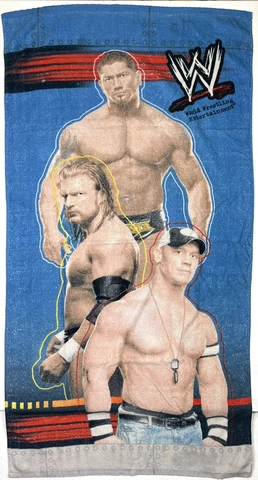 WWE Beach Towel 2008 HHH Cena Batista Wrestling Cover