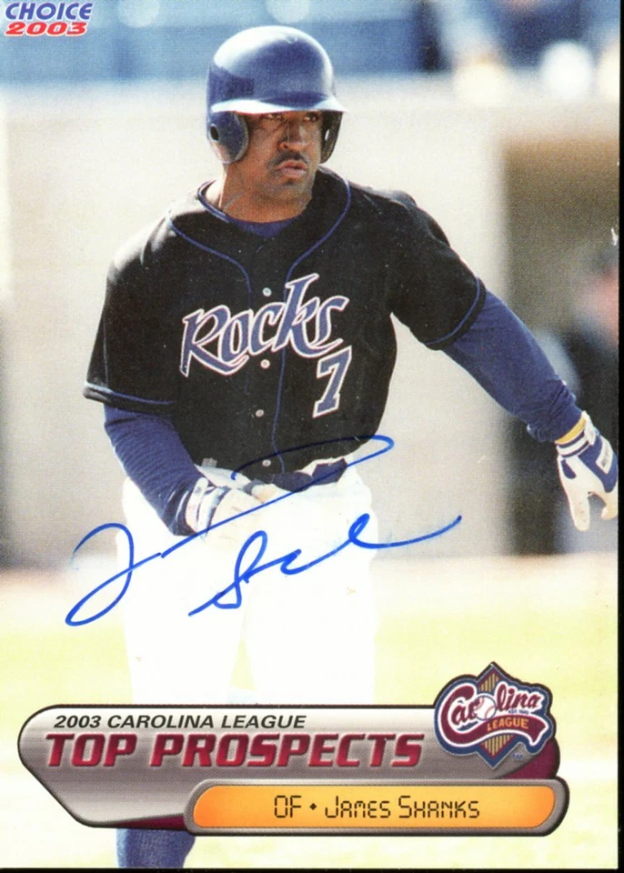 2003 Wilmington Blue Rocks JAMES SHANKS Signed Card autograph ROYALS AUTO - Image 1 of 1
