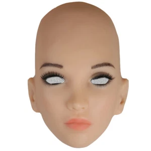 TRANSKIN Realistic Silicone Female Halloween Party Mask for Crossdresser Cosplay - Picture 1 of 8