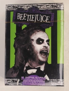 Carte da gioco Aquarius Beetlejuice con licenza ufficiale in lino rifinite sigillate - Foto 1 di 6