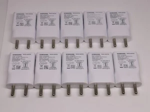 Lot de 10 Samsung EU prise 2 broches adaptateur européen ETA0U84IWE OEM CHARGEUR NEUF - Photo 1 sur 5