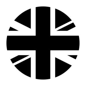 Union Jack Circle Flag UK Car Bumper Sticker Van Camper Lorry Matt Black Vinyl - Picture 1 of 4