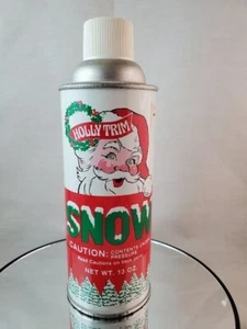 Holly Trim Snow Spray 13 Oz Can Artificial Snow for Decorating Vintage 1960s/70s - Picture 1 of 4