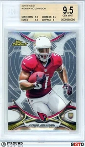 David Johnson RC BGS 9.5: 2015 Finest Rookie Card Gisto #108 - Picture 1 of 4