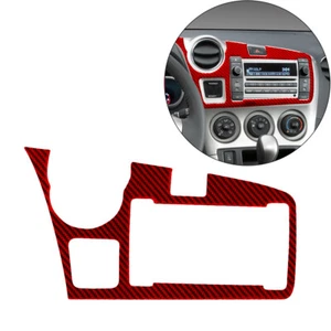 For Toyota Matrix 2009-14 Red Carbon Fiber Center CD Console Interior Trim - Picture 1 of 11