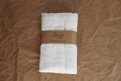 BIRGIE Baumwoll Musselin Stoff Double Gauze Baby Babystoff Windelstoff Kinderstoff weiß