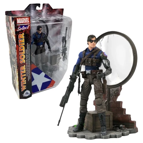 Marvel Diamond Select Winter Soldier AUTHENTIC Action Figure & Display *BOX WEAR Cover