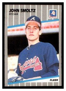 1989 Fleer #602 JOHN SMOLTZ RC Atlanta Braves ~G4I