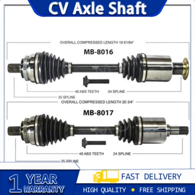 TrakMotive CV eje junta CV 2x para Mercedes-Benz E320 2000-2003 Foto 1 de 4