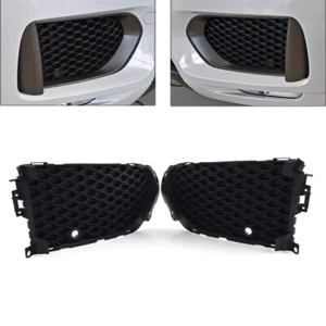 Closed Mesh Front Bumper Fog Light Lamp Grill Grille With PDC Fit Jaguar F-Pace - Picture 1 of 12