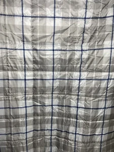 Eddie Bauer Throw Blanket Gray Plaid Camp Down Alternative Puffer Packable Check - Picture 1 of 7