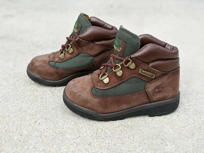 Timberland Classic 16837 Marrón Verde Nubuck Botas de Campo con Cordones Niño Pequeño Talla 10 Foto 1 de 4