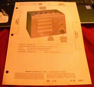 SISTEMA DE INTERCOMUNICACIÓN MASCO UNIDAD MAESTRA MODELO M: ST-5 (SAMS PHOTOFACT 272-7) - Imagen 1 de 1
