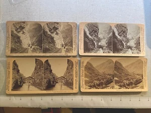 4 c1900 Underwood Stereoview Lot - Royal Gorge Hanging Bridge Loop Colorado - Picture 1 of 6