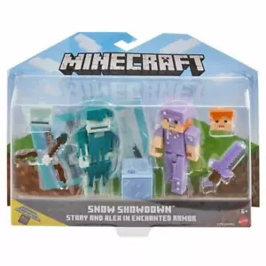 Figura Minecraft Snow Showdown STRAY & ALEX IN ENCHANTED ARMOR 3,25"- pulgadas paquete de 2 - Imagen 1 de 5