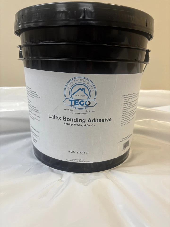 3 - 4 Gal Latex EPDM and TPO Rubber Roofing Glue Bonding Adhesive