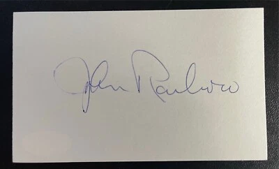 John Roseboro Signed 3x5 Index Card Brooklyn Dodgers Autograph JSA - Image 1 of 2