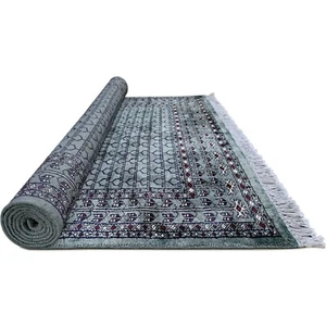 Amma Teppiche Handgeknüpft Kunst Seide Orientteppich Royal Grau Luxus 4x6 Fuß - Bild 1 von 8