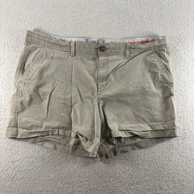 Old Navy Perfect 5 Inch Shorts Khakis Tan Beige Size 16 Preppy Classic Outdoor - Image 1 of 4