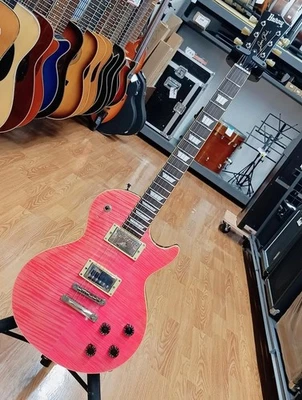Burny LSD-55N Pink Burst Les Paul Guitar From JAPAN - Image 1 of 4