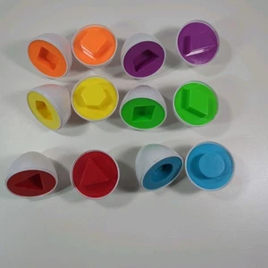 Toddler Egg Sorter Toy Color Matching Learn Shapes Sorting Fine Motor Preschool  - Picture 1 of 8