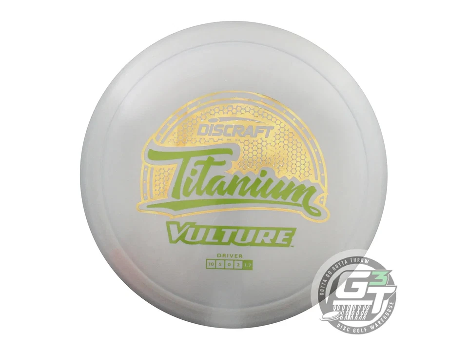 NEW Discraft Titanium Vulture 170-172g Gray Gold Pixel Foil Distance Driver Disc - Image 1 of 1