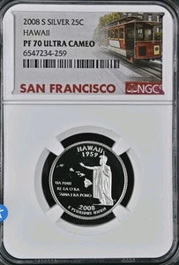 2008 HAWAII, state silver Quarter, NGC, PF70, Ultra Cameo - Picture 1 of 5