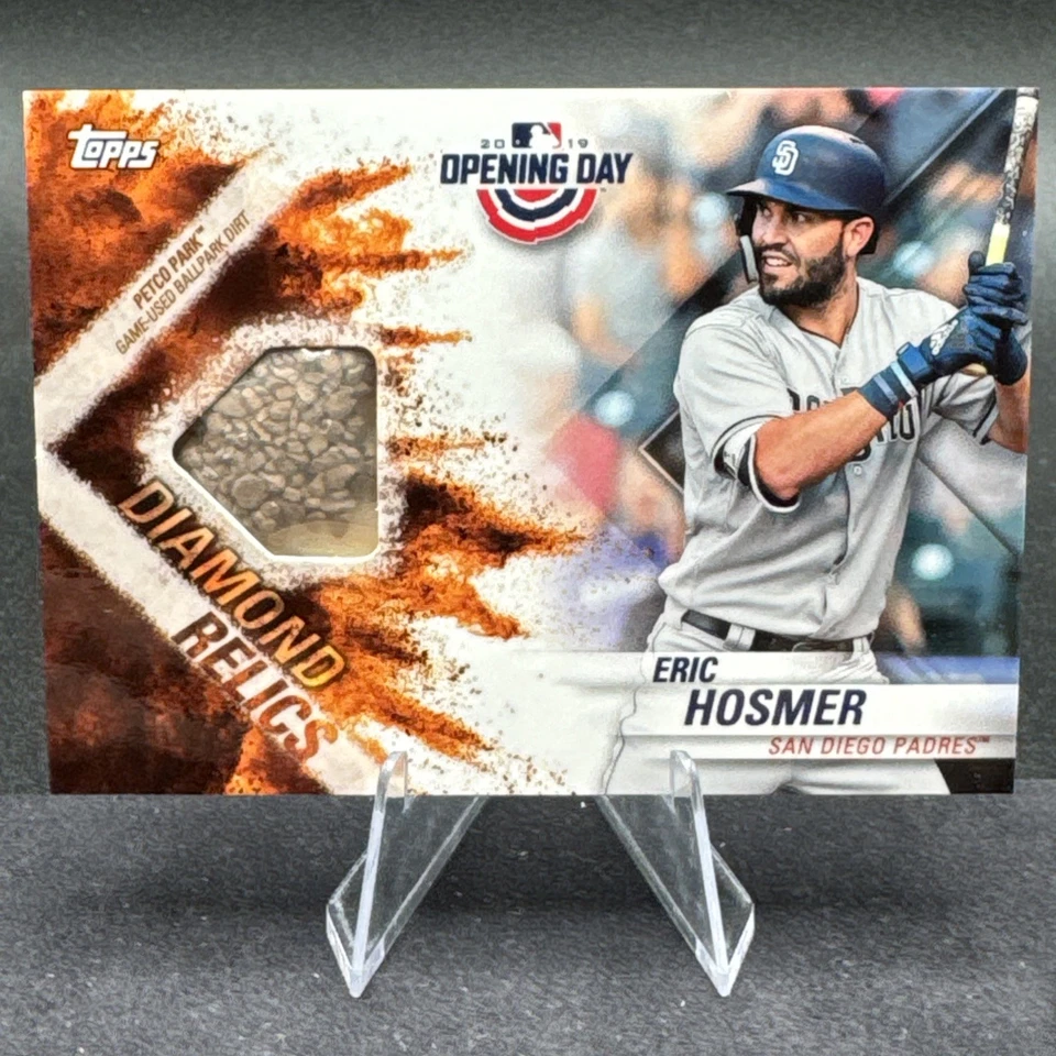 Eric Hosmer 2019 Topps Opening Day Diamond Relics Game-Used Petco Park Dirt - Image 1 of 2