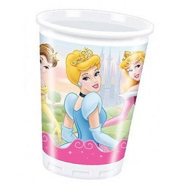 Disney Princess Girls Childs Kids Birthday Party Plastic Cup 200ML 50 Pack - Image 1 of 1