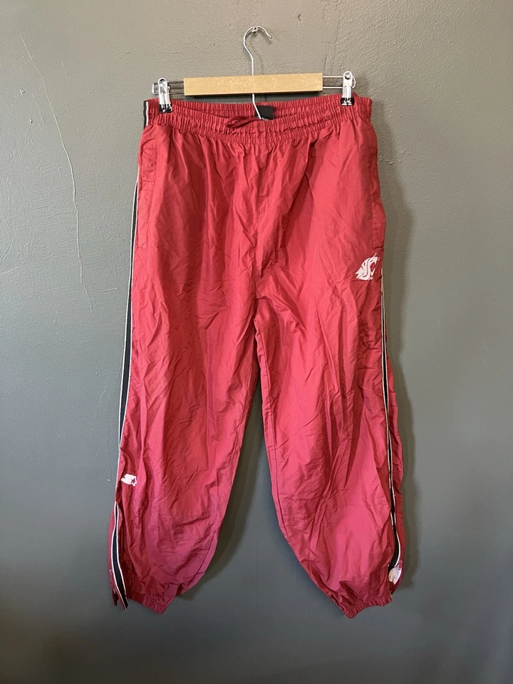 Pantalones deportivos vintage Starter para hombre rojos del estado de Washington talla grande pumas Foto 1 de 3
