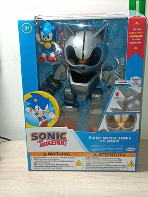 *FREE SHIP* 8" GIANT MECHA SONIC + SONIC the Hedgehog Figure Jakks Pacific Sega - Image 1 of 4
