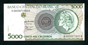 Brasil (P227a) 5.000 Cruzeiros 1990 XF+ - Imagen 1 de 2