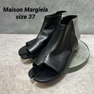 MAISON MARGIELA Botas Tabi Cuero Negro x Plateado Talla EU 37 Para Mujer - Imagen 1 de 24